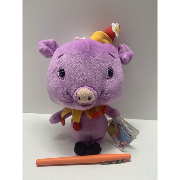 Care Bears Gig the Pig Purple Plush Stuffed Animal 2004 Play Along Toy w/ Tags - Picture 6 of 14